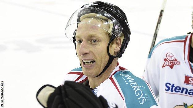 Mike Kompon of the Belfast Giants