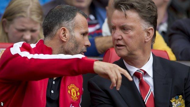 Ryan Giggs (left) with Louis van Gaal