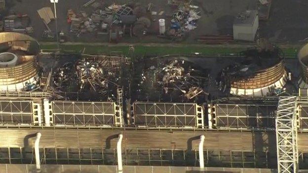 Didcot B Power Station damage