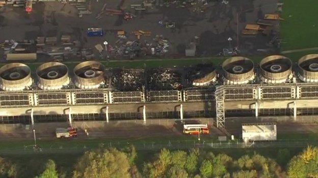 Didcot B Power Station damage