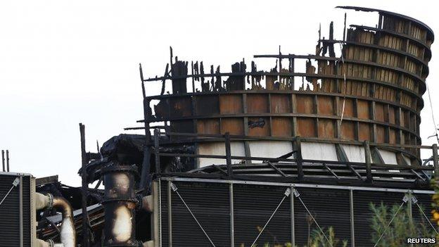 Didcot B Power Station damage