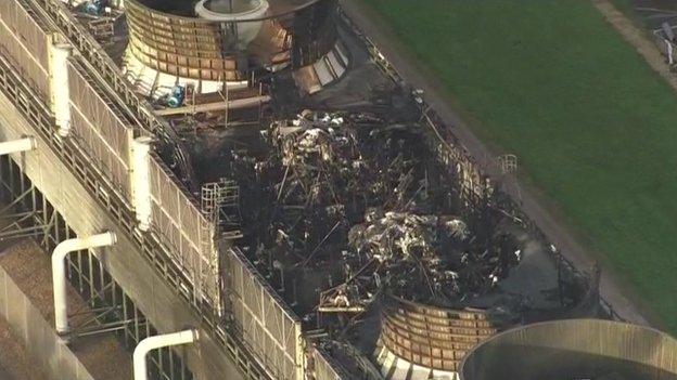 Didcot B Power Station damage