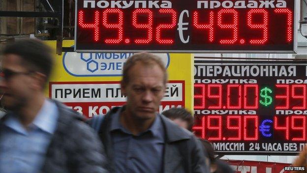 Moscow exchange rates