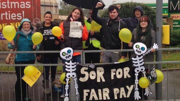 Radiographers on strike