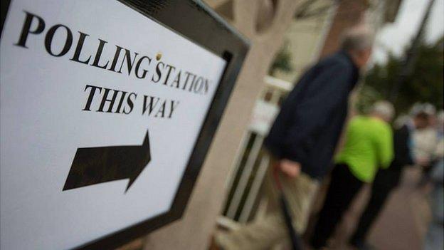 Jersey election 2014: Polling station sign