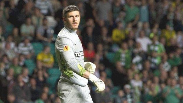 Celtic goalkeeper Lukasz Zaluska