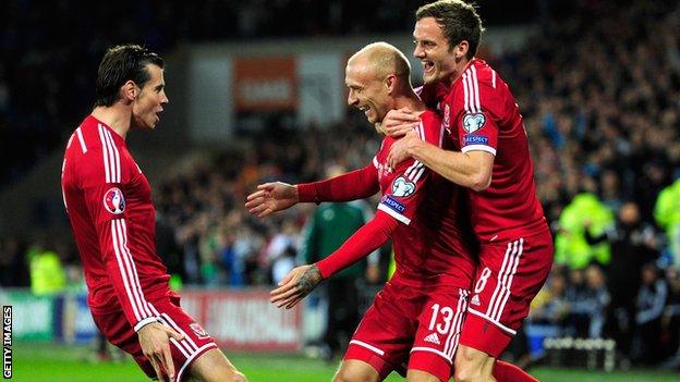 Gareth Bale, David Cotterill and Andy King