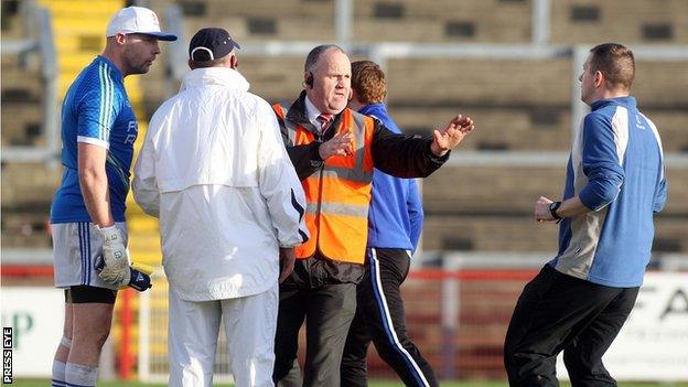 Trouble erupted after Slaughtneil beat Ballinderry at Celtic Park