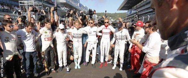 F1 drivers in Russia