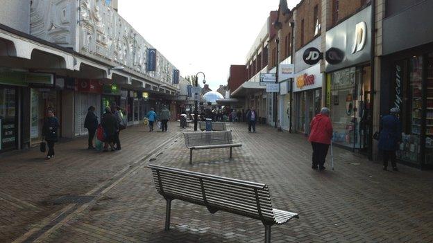 The town centre of Motherwell, one of the areas that voted yes in last month's referendum