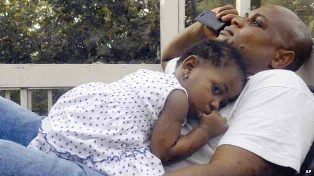 Patrick Sawyer and his daughter Ava in an undated family photo