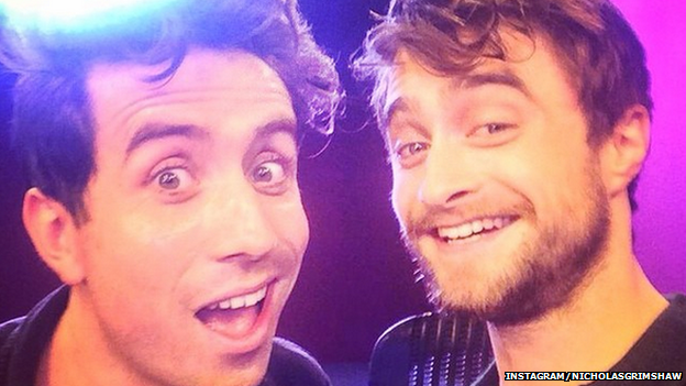 Nick Grimshaw and Daniel Radcliffe