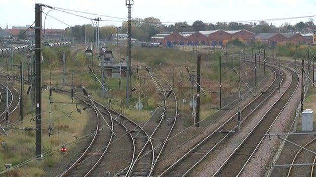 Brownfield land in between railway lines