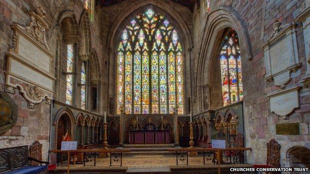 St Mary's church in Shrewsbury