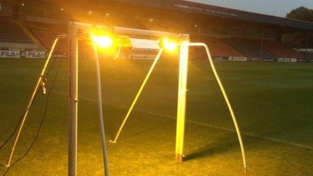 Cannabis lamps on the pitch