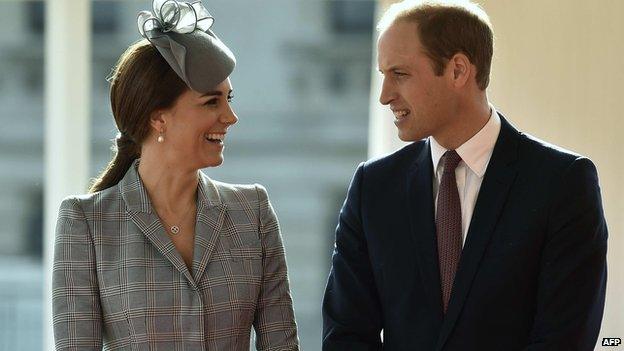 Duke and Duchess of Cambridge in London on 21 October 2014