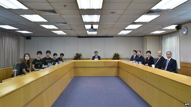 Meeting between students and Hong Kong government officials