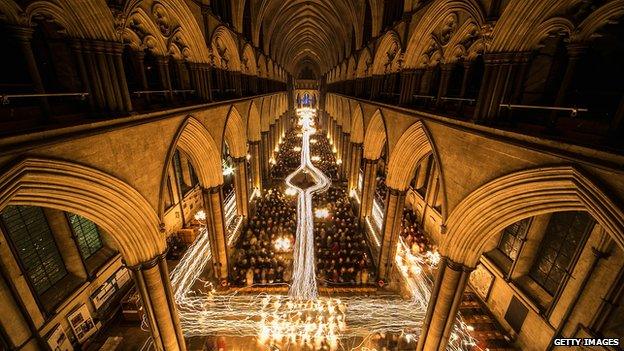 Inside Salisbury Cathedral