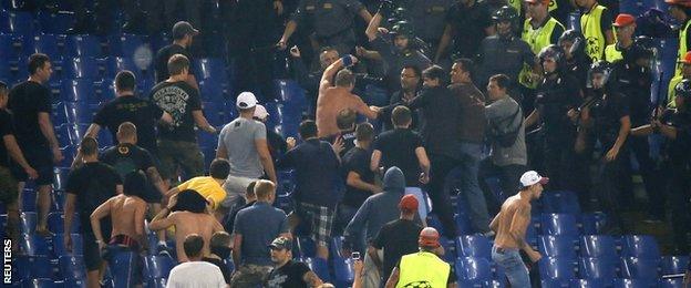 CSKA Moscow's latest sanction came as a result of crowd disturbances in their Group E opener at Roma