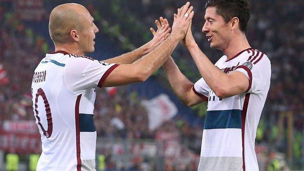 Arjen Robben and Robert Lewandowski