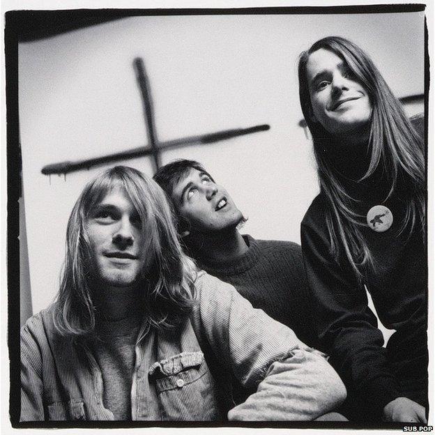 Kurt Cobain, Krist Novoselic and Chad Channing