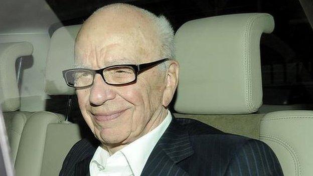 News Corp chairman Rupert Murdoch arrives at his apartment in London 11 July 2011