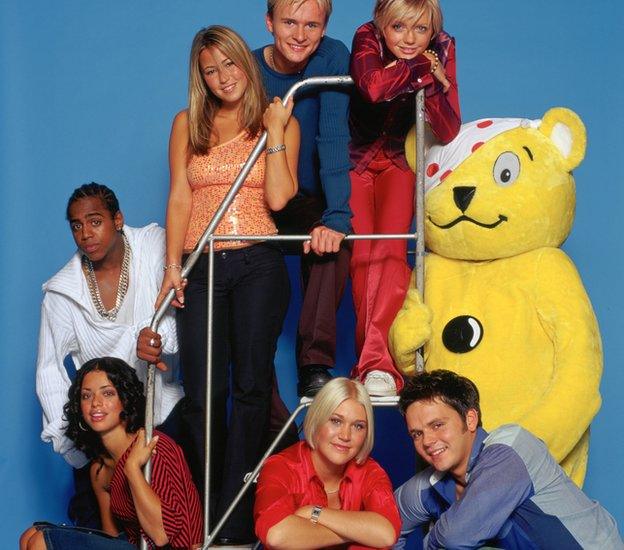 S Club 7 in 2001