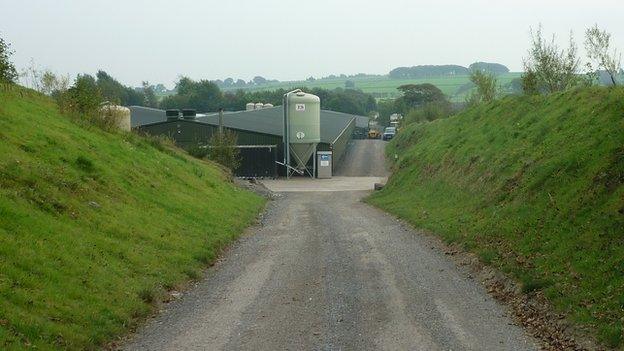 The road to Lower Farm