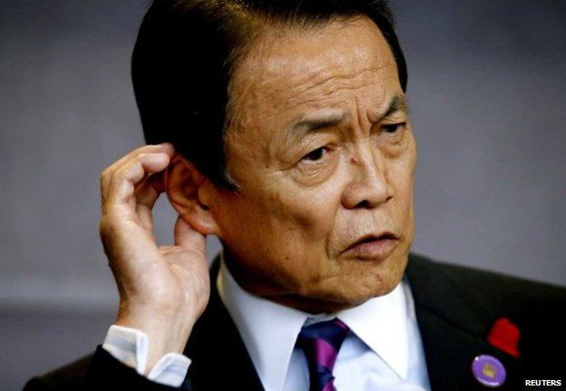 Japanese Deputy Prime Minister Taro Aso in Beijing, 22 October