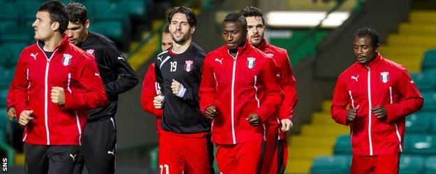 Romanian outfit Astra Giurgiu trained at Celtic Park on Wednesday night ahead of their Europa League match