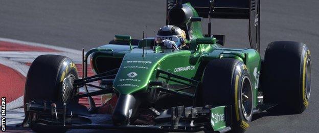 Caterham's Japanese driver Kamui Kobayashi during the Russian Grand Prix