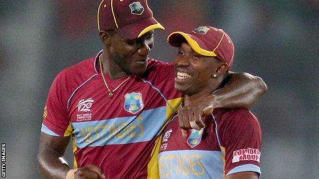 Dwayne Bravo (left) informed the West Indies Cricket Board that the players would end their tour