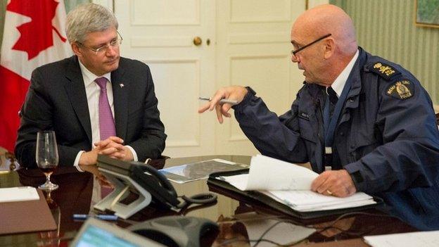 Prime Minister Harper meeting with RCMP commissioner Bob Paulson