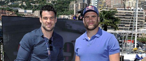 Mike Phillips and Jamie Roberts in Monte Carlo