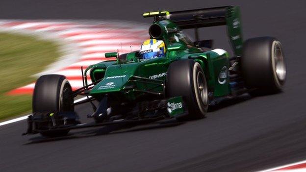 Marcus Ericsson's Caterham car