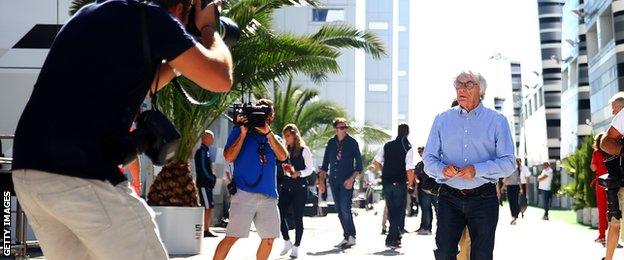 Bernie Ecclestone at the Sochi Grand Prix