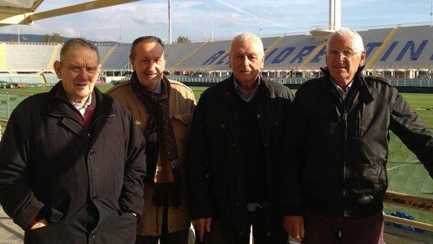 The witnesses reunite at Stadio Artemi Franchi: Ardico Magnini, Gigi Boni, Ronaldo Lomi and Romolo Tuci