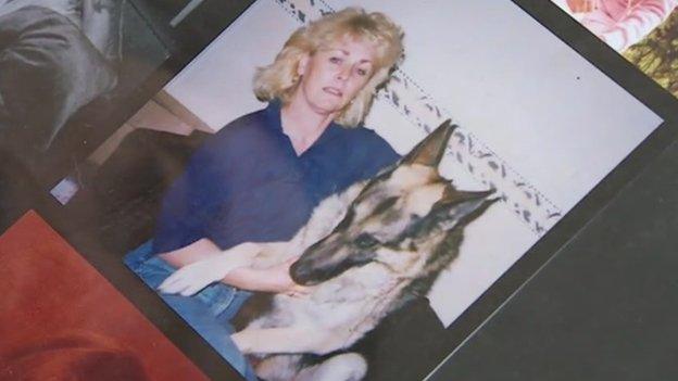 Christine Lee with German Shepherd