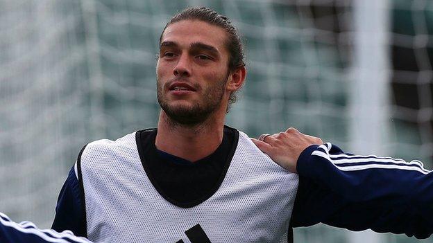 West Ham striker Andy Carroll