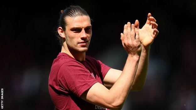 West Ham striker Andy Carroll