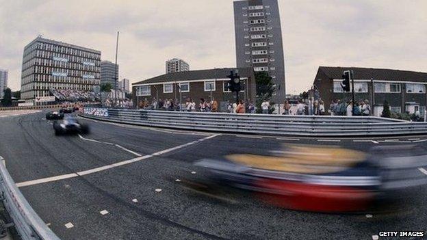 The FIA International F3000 Championship Halfords Birmingham Superprix race on 27th August 1990