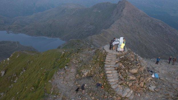 The ice maiden on Mt Snowdon