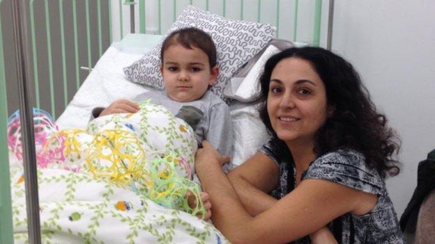 Ashya King with his mother Naghemeh