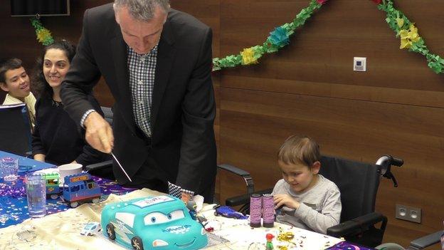 Ashya King at his farewell party