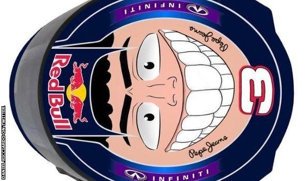 Ricciardo's Abu Dhabi helmet design