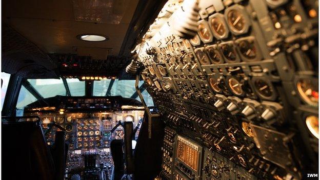 Restored cockpit on Concorde