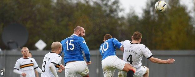 Kris Boyd scores for Rangers against Dumbarton