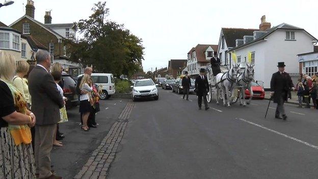 Funeral procession through Burnham-on-Crouch