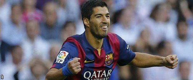 Barcelona forward Luis Suarez