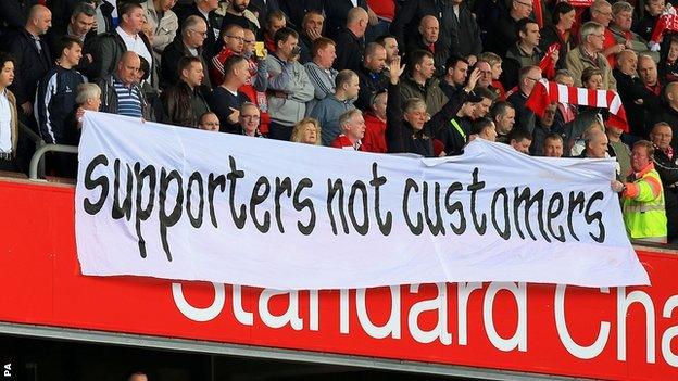 Liverpool fans at Anfield